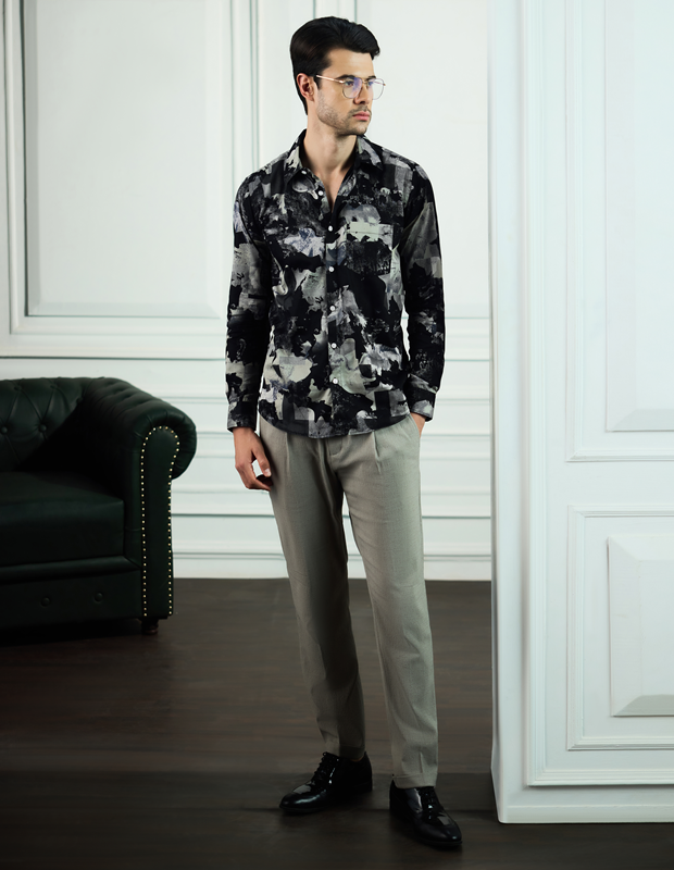 Abkasa Print Black Luxe Shirt